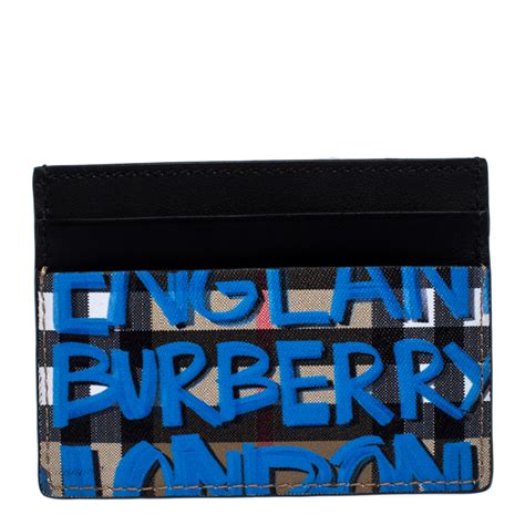 burberry card holder haymarket with graffiti print|Burberry.